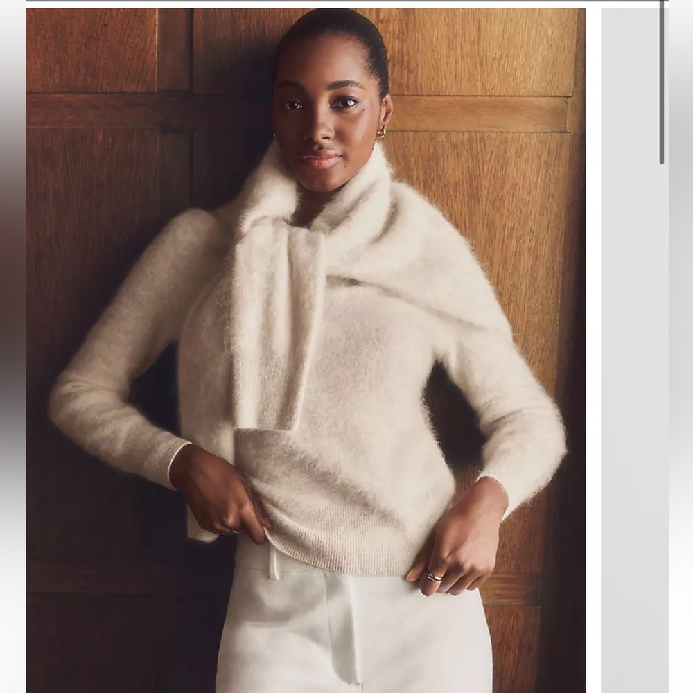 Ann Taylor Brushed-Cashmere Sweater